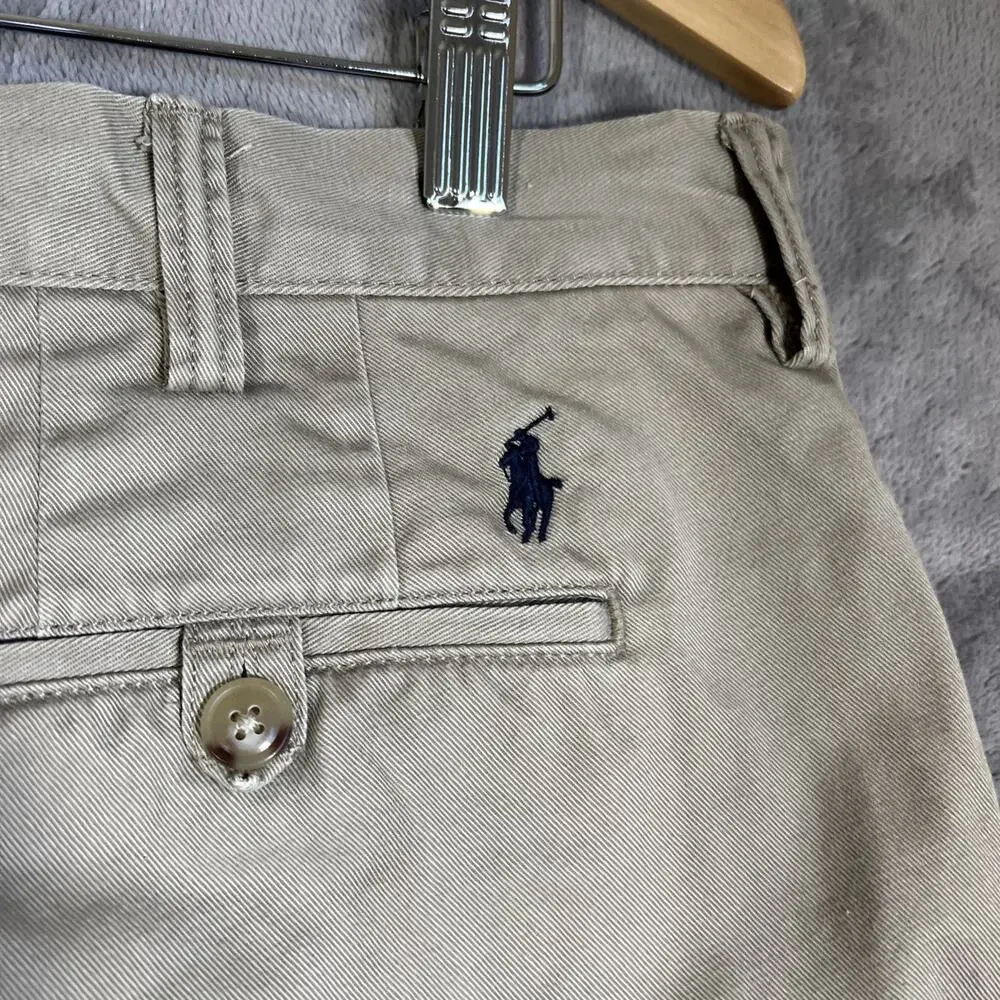 Ralph Lauren Pants Mens 36x30 The Polo Chino Khaki Tan Cotton Twill Straight
